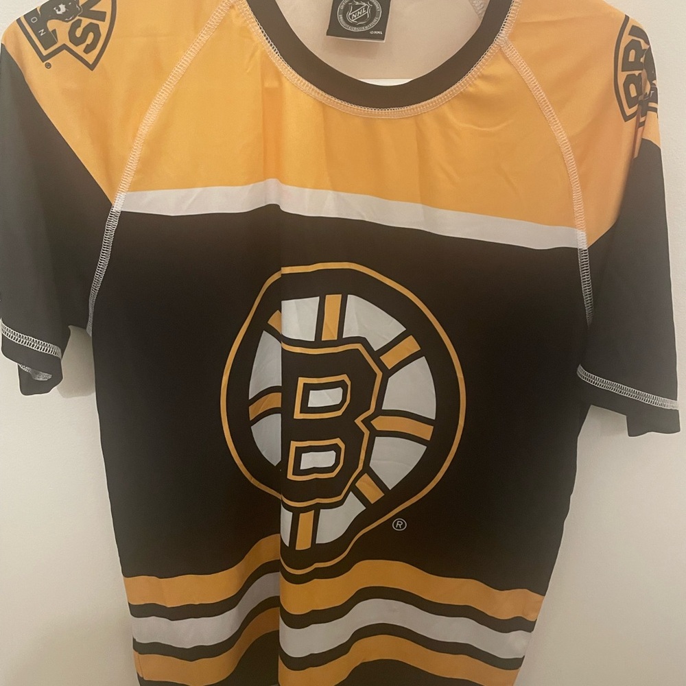 Black and Gold Boston Bruins Sports Jersey